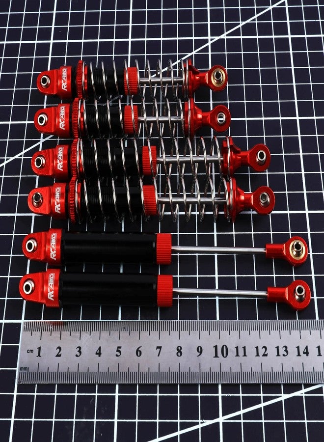 RCAWD Full Aluminum Front Rear Shocks For 1/10 LOSI Baja Rey 4WD LOSI Hammer Rey U4 Rock Racer Shocks Upgrade Parts Red - Image 3